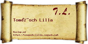 Tomásch Lilla névjegykártya